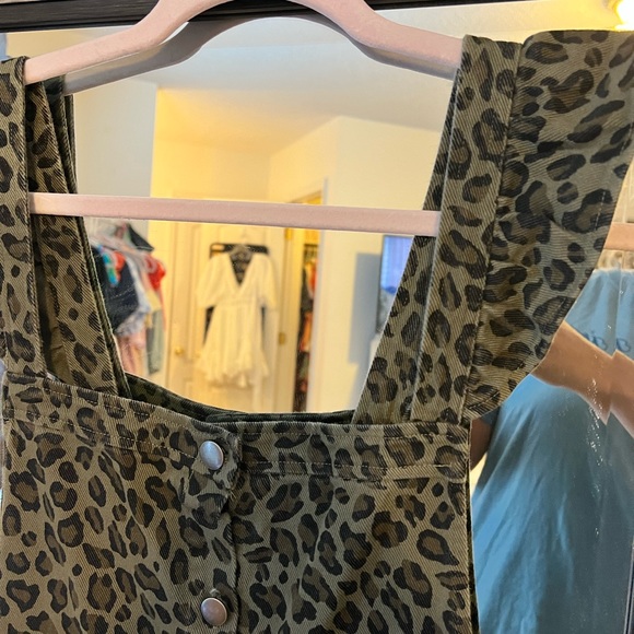 Olive Cheetah Overalls - Picture 2 of 5